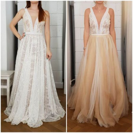 PRZYKŁADOWE SUKNIE ZE ZMIENIONYMI DOŁAMI