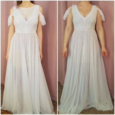 PRZYKŁADOWE SUKNIE ZE ZMIENIONYM NA POTRZEBY KLIENTKI DEKOLTEM